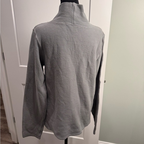 Hard Tail Forever gray ribbed mock neck sweater oversized - Picture 4 of 8